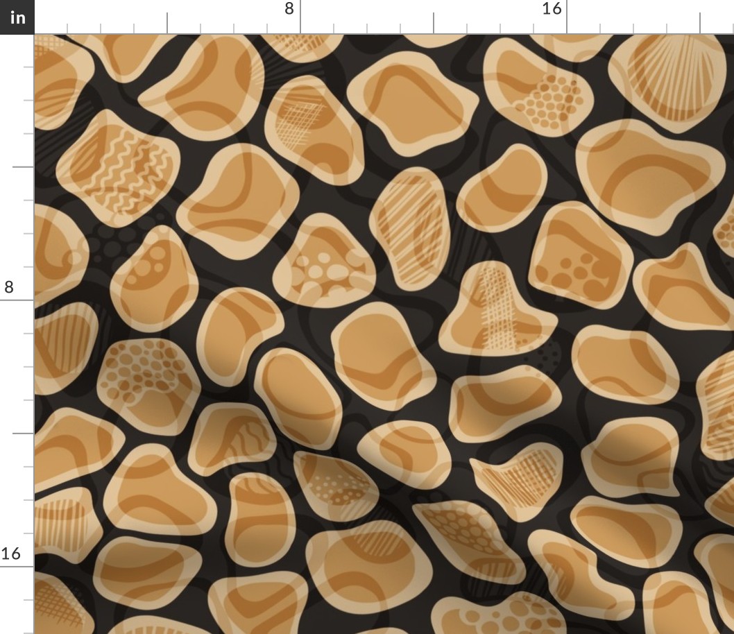 [Medium] Wood Cells Effect Complex - Neutral Brown on dark brown