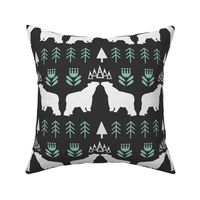 Scandinavian Nordic Wilderness - Polar Bears, Flowers, Mountains, Tree  - Duo Color