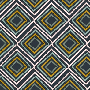( L ) Watercolor geometric squares