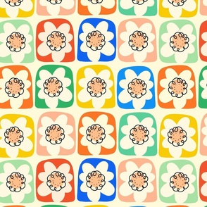 Retro Flower Tiles - Large