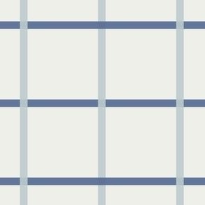 Soft blue and off-white check pattern