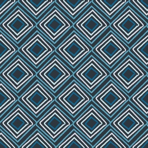 ( M ) watercolor blue geometric squares 