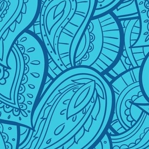  indian paisley blue