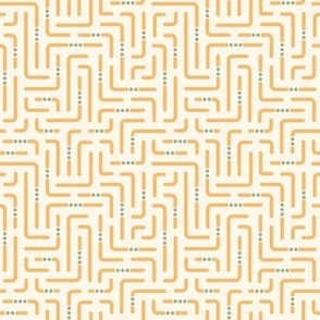 (S) Orange garden maze geometric orange grove collection Vanilla 