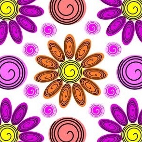 Spiral Floral Pattern