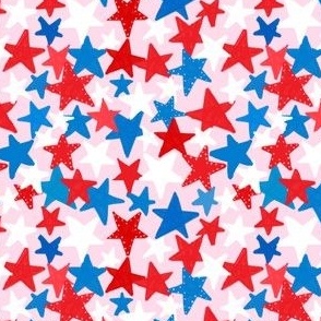 Red White And Blue Stars July 4th Design 4x4