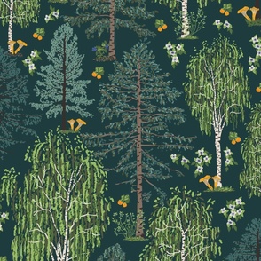 (L) Scandinavian boreal forest flora