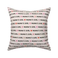 Minimalist Mother's Day - mama's girl text and hearts design pink on sand