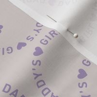 Retro swoosh Father's Day - daddy's girl hearts text design lilac on sand 