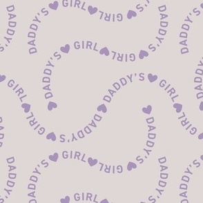 Retro swoosh Father's Day - daddy's girl hearts text design lilac on sand 