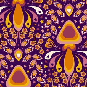 Mushroom Ogee (21") - purple, orange, pink (ST2024MO) 