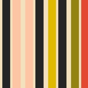 (M) Magic Stripes / Mid Century Color Version / Medium Scale