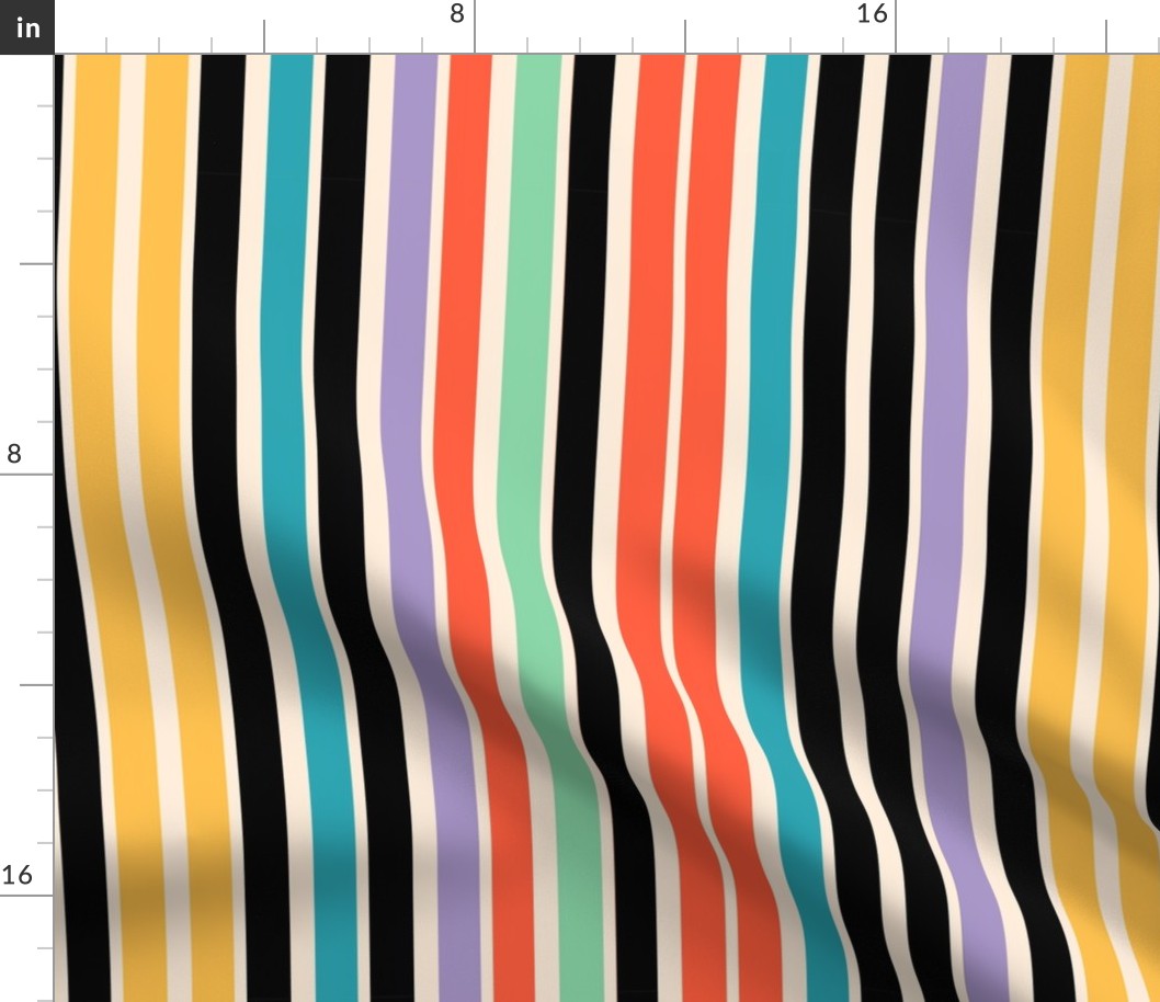 (M) Magic Stripes / 1960s Color Version / Medium Scale