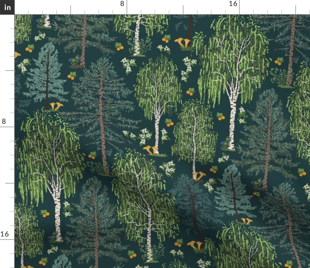 (M) Scandinavian boreal forest flora