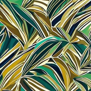 large scale abstract green foliage