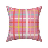 Classic plaid - Modern Heritage style Checks - Candy pink Gingham