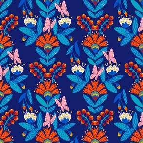 Magical scandi floral midnight