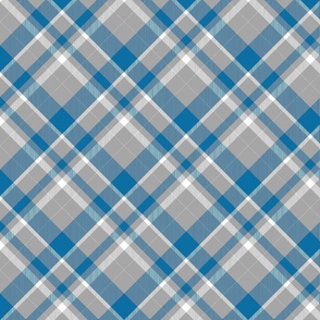 Honolulu Blue Silver White Plaid