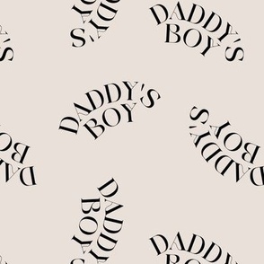 Sweet daddy's boy text design - father's day baby boy design black on sand
