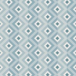 Diamond Stripe Geo | Small Scale | Blue Gray Denim 