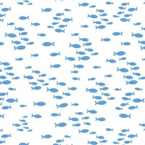 Fish Schools blue-white