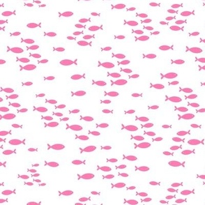 Fish Schools hot pink-white