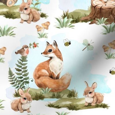 Woodland Forest Animals Baby Nursery