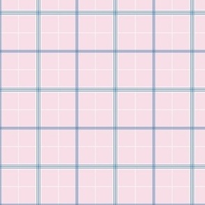 Taylor Check - 3237 small // baby pink, blue and white