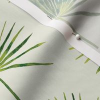 summertime aesthetic green palm leaves neutral background