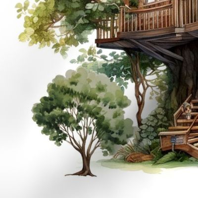 Tree house in the land of fairy tales. 