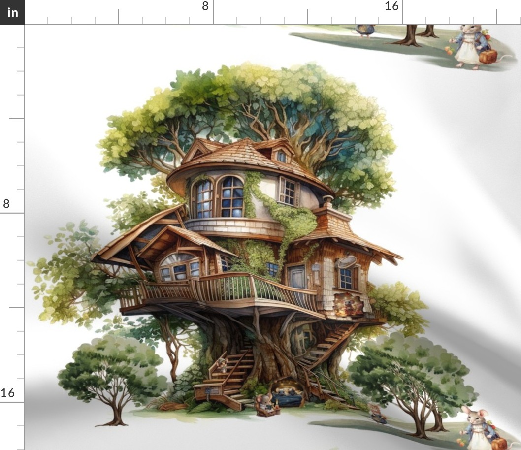 Tree house in the land of fairy tales. 