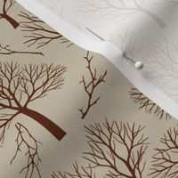 winter trees - tan and brown