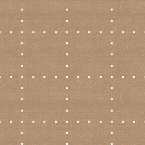 Southwest Dotted Checks // Light Brown // Linen Look // 