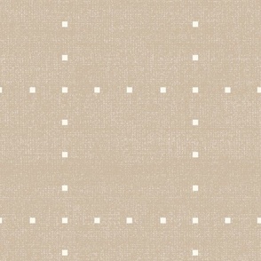 Southwest Dotted Checks // Light Tan Brown // Linen Look // 