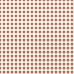 geometric Gingham tiny · wine red, antique pink, mint, ivory