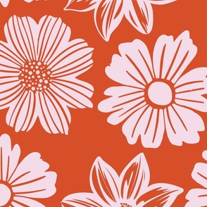 Spring Flowers | orange | large