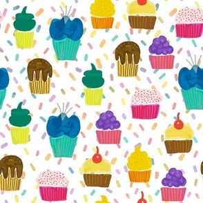 Celebrate Multicolored Birthday Cupcakes With Opaque Sprinkles