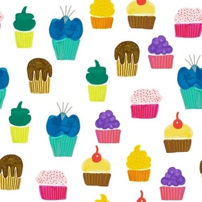 Celebrate Multicolored Birthday Cupcakes 