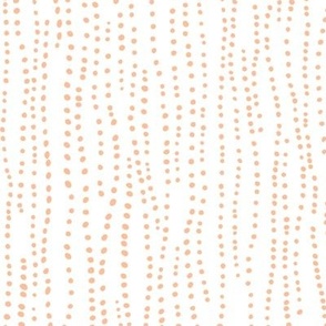 Hand drawn orange dots on white 