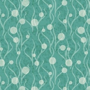 Bubbles And Sea Weeds- Small - Medium Teal - (  Dressing Up The Seahorses )