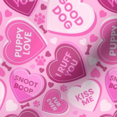 Valentines Day Heart Cute Conversation Hearts Dog Bandana Pink Light Pink Girls