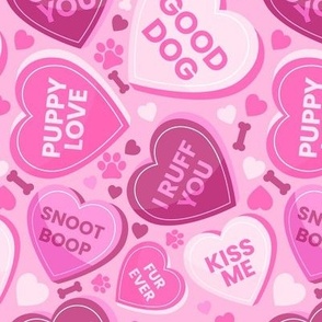 Valentines Day Heart Cute Conversation Hearts Dog Bandana Pink Light Pink Girls