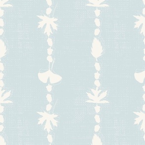 Rustic Leaf Stripes (Large) - Constellation Blue and Soft Chamois Cream  (TBS230)