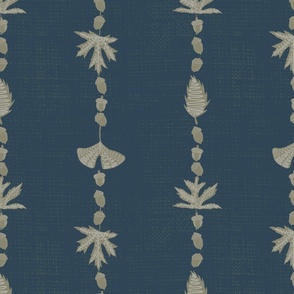 Rustic Leaf Stripes (Large) - Gentleman's Gray, Antique Pewter, Chelsea Gray  (TBS230)