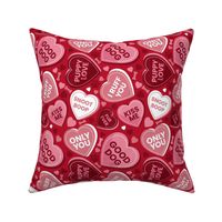 Valentines Day Heart Cute Conversation Hearts Dog Bandana Red Pink