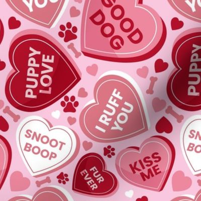 Valentines Day Heart Cute Conversation Hearts Dog Bandana Pink Red