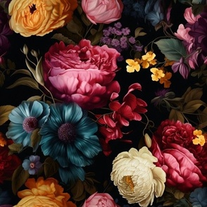 colourful lush floral