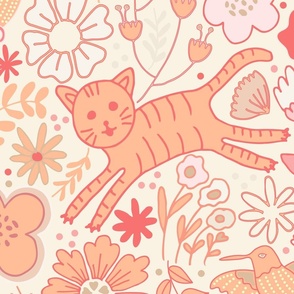 Peach Fuzz - Cutest Kids Garden Bed Sheets - Large Scale