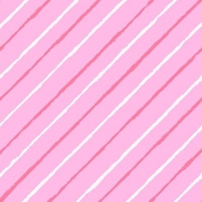 Diagonal stripes - Jagged lines - Pink