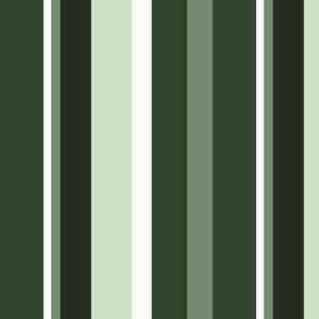 Dark Green Mint White Stripe (Medium Scale)